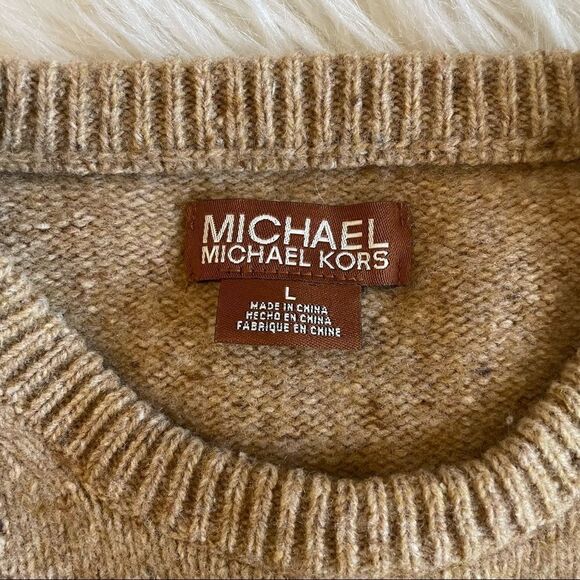 MICHAEL Michael Kors Color Block Stripe Wool Blend Sweater Womens Large - Picture 2 of 6